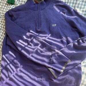 Vinyard Vines Quarter Zip Purple Pullover Sweater